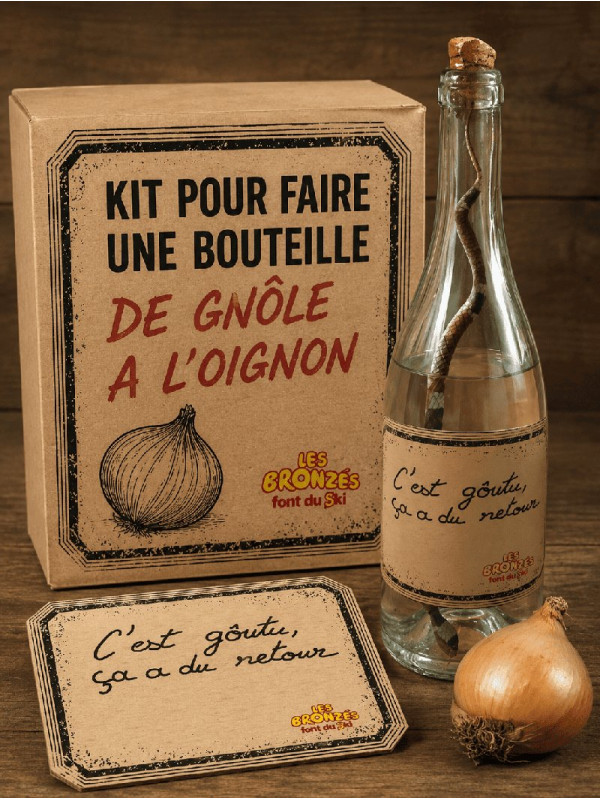bouteille de Gnole Les bronzés font du ski