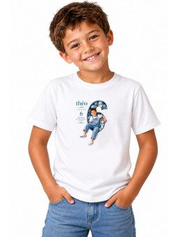 T.SHIRT avec photo ENFANT ANNIVERSAIRE