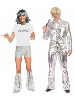 Déguisement Claude François et clodette argent