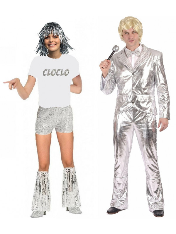 Déguisement Claude François et clodette argent