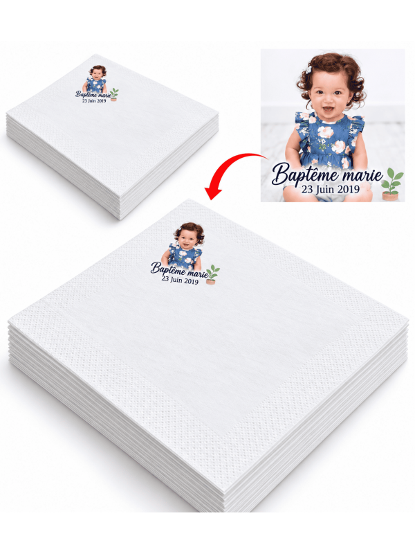 serviette avec votre photo