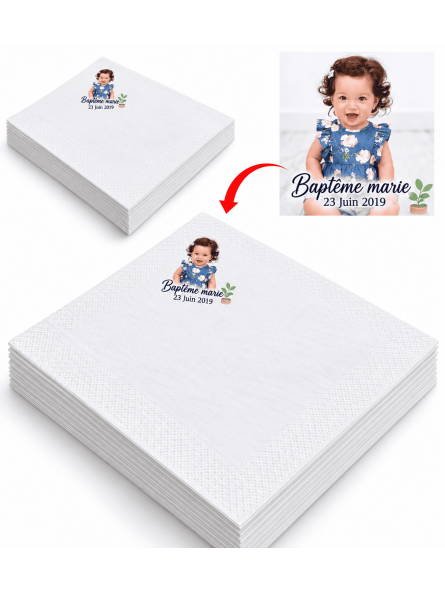 serviette avec votre photo