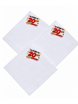 serviette anniversaire 20 ans