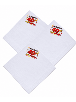 serviette anniversaire 40 ans