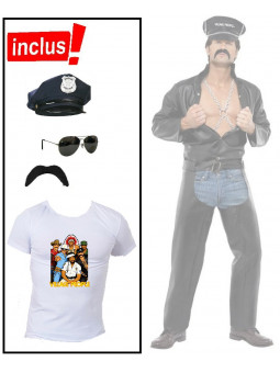 Set déguisement "Village people" Policier