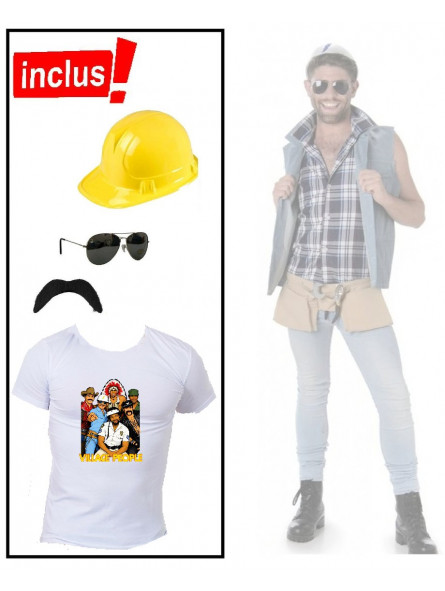 Set déguisement "Village people" - Maçon