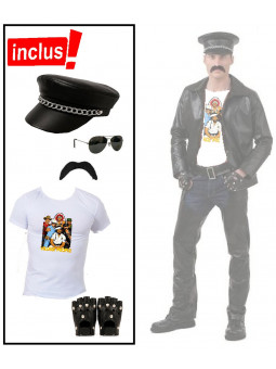 Déguisement village people biker