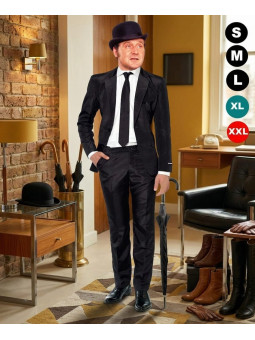 Déguisement John Steed Chapeau melon et bottes de cuir