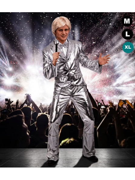 Déguisement de Claude François argent