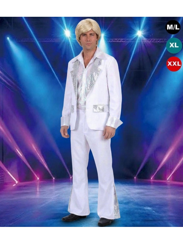 Déguisement de Claude François blanc