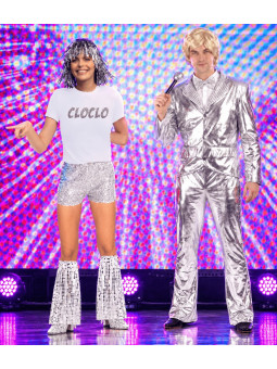 Déguisement Claude François et clodette argent