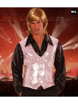 Gilet disco argent