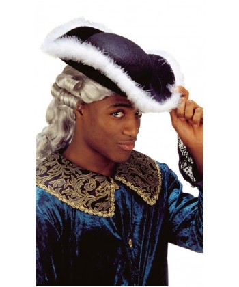 Tricorne noir avec marabout