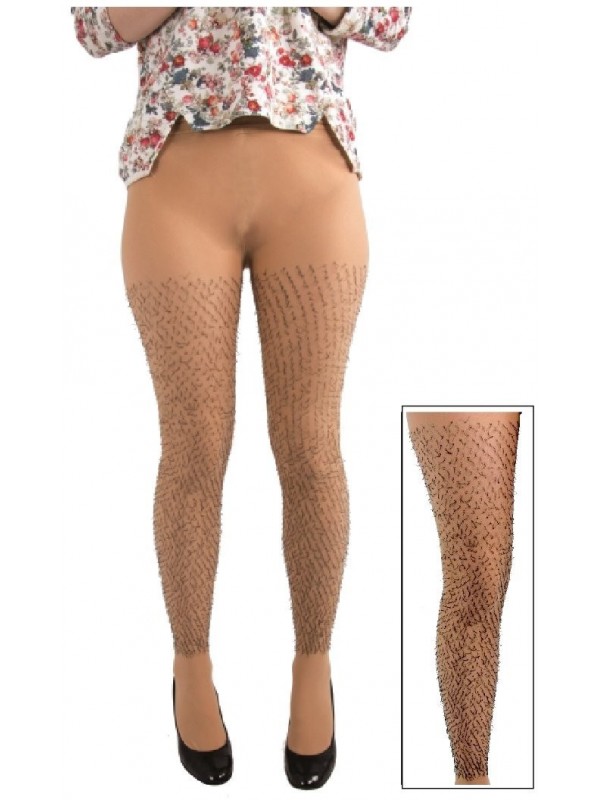 collants avec poils sur les jambes