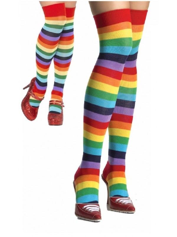 Chaussettes de clown multicolores