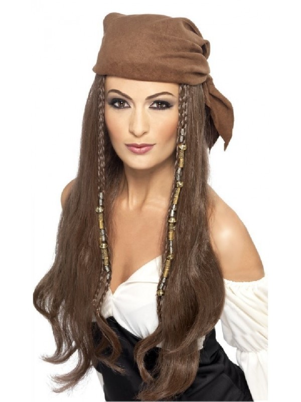 Perruque de pirate femme