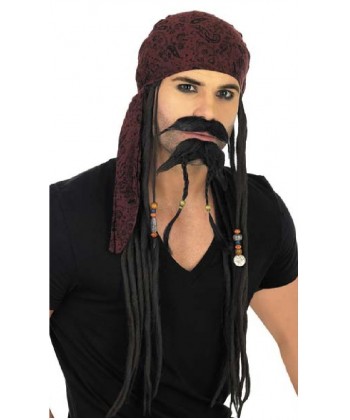 Perruque de pirate homme