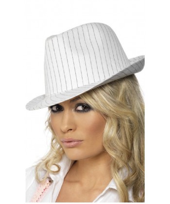 Chapeau Borsalino blanc rayé