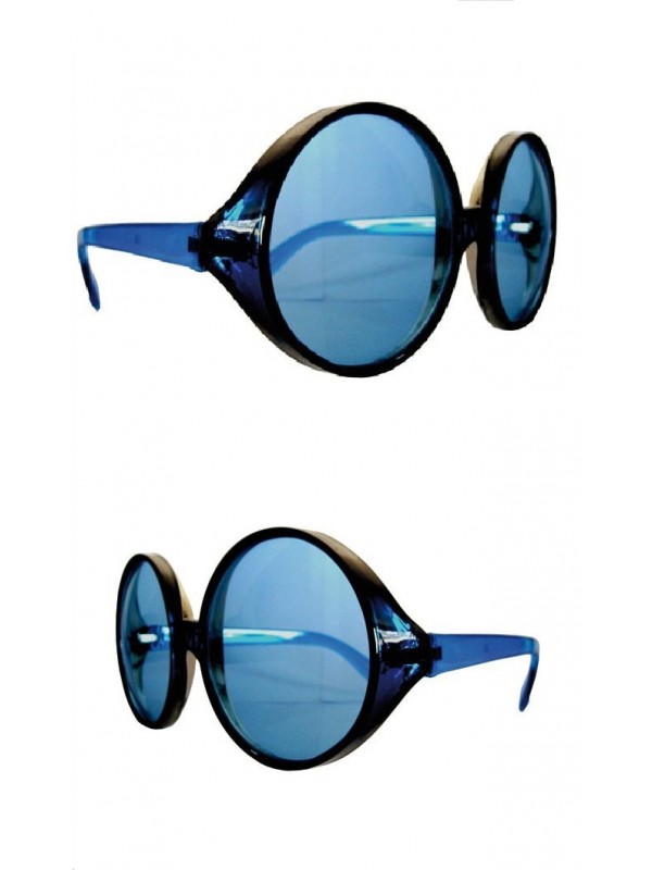 Lunette hippie géante bleue