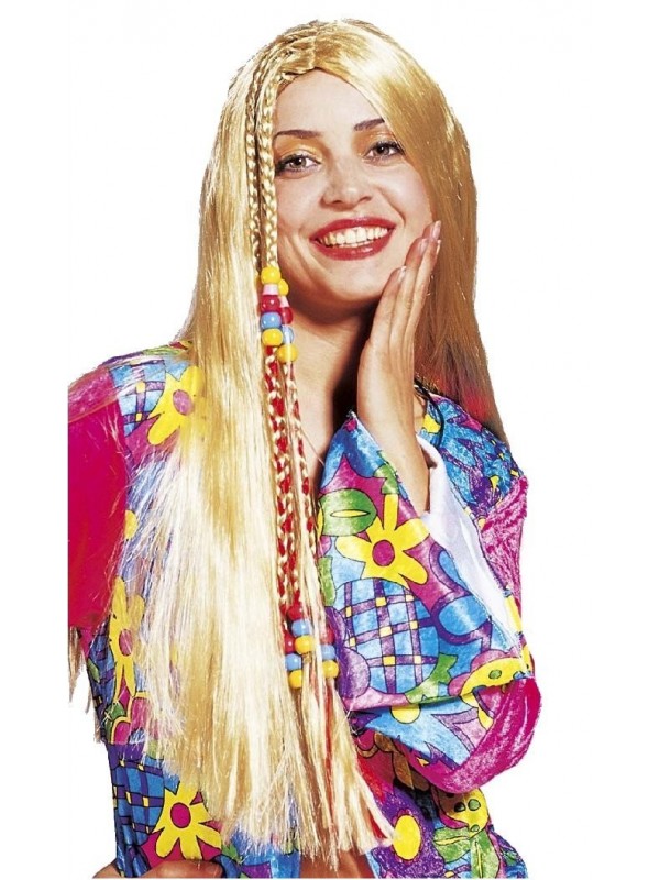 Perruque hippie blonde