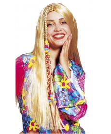 Perruque hippie blonde