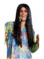 Perruque hippie noire
