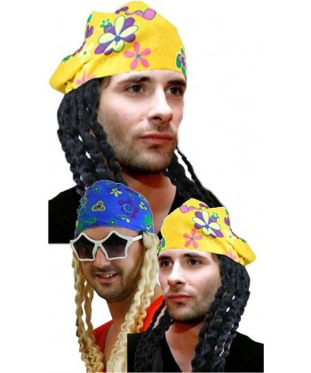 Perruque hippie avec bandana