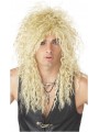 Perruque hard rockeur blonde